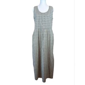 Bobbie Brooks Elegant Black, White, Cream Checkered Dress Small